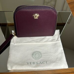 Versace Coin Purse, Royal Purple w/Gold Hardware, EXCELLENT CONDITION
